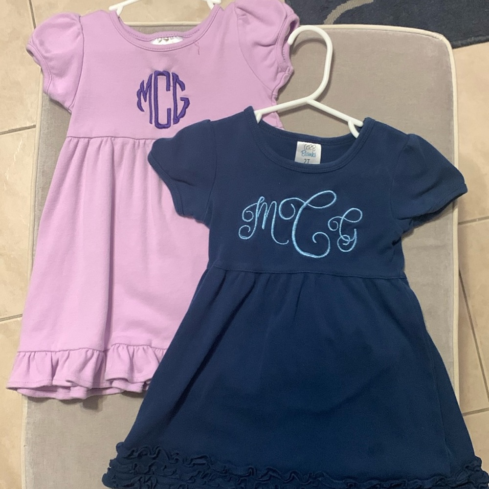 Lot of 2 mCg monogrammed dresses